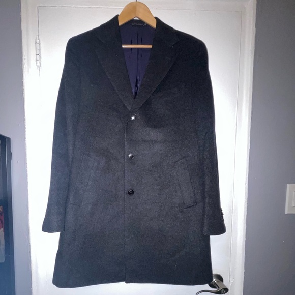 Suit Supply Pure Wool Charcoal Topcoat Size 44R - Picture 1 of 16